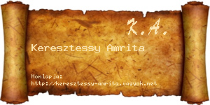 Keresztessy Amrita névjegykártya